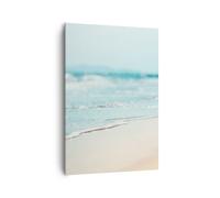 Impression sur Toile 70x100cm Tableaux Image Photo Bord Vague Eau Art Decoration