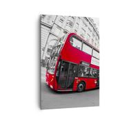 Impression sur Toile 70x100cm Tableaux Image Photo Bus Londres voyage tourisme