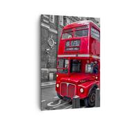 Impression sur Toile 70x100cm Tableaux Image Photo Bus monument Londres histoire