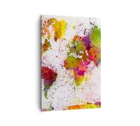 Impression sur Toile 70x100cm Tableaux Image Photo carte monde moderne