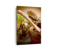 Impression sur Toile 70x100cm Tableaux Image Photo Champignons repas nature pot