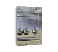 Impression sur Toile 70x100cm Tableaux Image Photo Chrome balles science