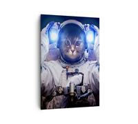 Impression sur Toile 70x100cm Tableaux Image Photo cosmonaute chat Decoration