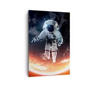 Impression sur Toile 70x100cm Tableaux Image Photo cosmonaute espace Decoration