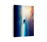 Impression sur Toile 70x100cm Tableaux Image Photo Cosmos Astronaute Planète
