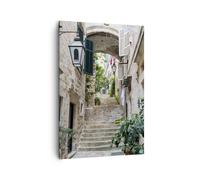 Impression sur Toile 70x100cm Tableaux Image Photo Croatie Escaliers Dubrovnik