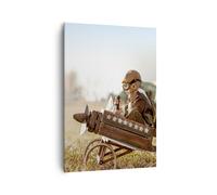 Impression sur Toile 70x100cm Tableaux Image Photo Enfance Avion Jouet