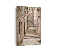 Impression sur Toile 70x100cm Tableaux Image Photo Escaliers Croatie Dubrovnik