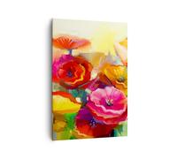 Impression sur Toile 70x100cm Tableaux Image Photo Fleurs Printemps Flore Jardin