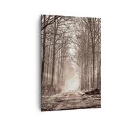 Impression sur Toile 70x100cm Tableaux Image Photo forêt route arbre Decoration