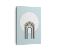 Impression sur Toile 70x100cm Tableaux Image Photo Formes roue lignes Decoration