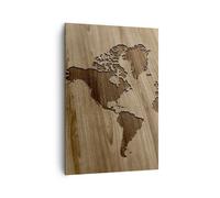Impression sur Toile 70x100cm Tableaux Image Photo géographie Globe carte