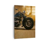 Impression sur Toile 70x100cm Tableaux Image Photo Harley-Davidson Moto Moteur