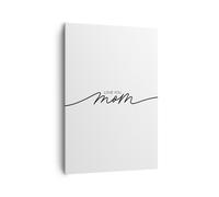 Impression sur Toile 70x100cm Tableaux Image Photo Je t'aime maman Decoration