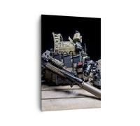 Impression sur Toile 70x100cm Tableaux Image Photo militaria fusil Decoration