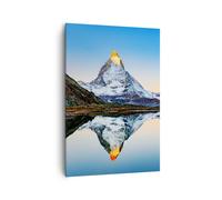 Impression sur Toile 70x100cm Tableaux Image Photo Montagnes Pic Cervin