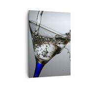 Impression sur Toile 70x100cm Tableaux Image Photo Mousseux boisson verre