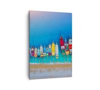 Impression sur Toile 70x100cm Tableaux Image Photo Navire Plage Perspective
