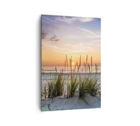 Impression sur Toile 70x100cm Tableaux Image Photo Ouest Le Soleil Plage