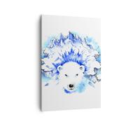 Impression sur Toile 70x100cm Tableaux Image Photo Ours glace hiver arctique