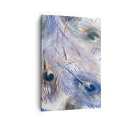 Impression sur Toile 70x100cm Tableaux Image Photo paon plume moderne Decoration