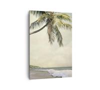 Impression sur Toile 70x100cm Tableaux Image Photo Paume Plage Île Decoration