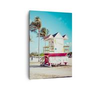 Impression sur Toile 70x100cm Tableaux Image Photo Plage Miami Floride