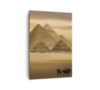 Impression sur Toile 70x100cm Tableaux Image Photo Pyramide egypte désert