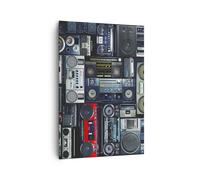 Impression sur Toile 70x100cm Tableaux Image Photo récepteur radio Decoration