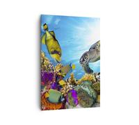 Impression sur Toile 70x100cm Tableaux Image Photo récif corail poisson