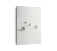 Impression sur Toile 70x100cm Tableaux Image Photo Symbole Boule Cube Decoration