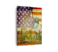 Impression sur Toile 70x100cm Tableaux Image Photo Symbole Etats-Unis Liberté