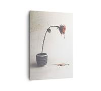 Impression sur Toile 70x100cm Tableaux Image Photo Symbole Rose Souffrance