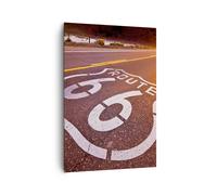 Impression sur Toile 70x100cm Tableaux Image Photo Usa route 66 liberté voyage