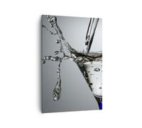 Impression sur Toile 70x100cm Tableaux Image Photo Verre eau eau minérale bulles