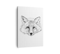 Impression sur Toile 70x100cm Tableaux Image Photo Wolf enfants croquis illustré