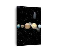 Impression sur Toile 70x100cm Tableaux Image Univers galaxie planète étoiles
