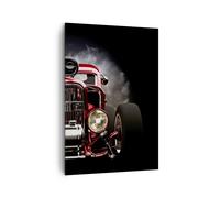 Impression sur Toile 70x100cm Tableaux Image Voiture classique rétro sports