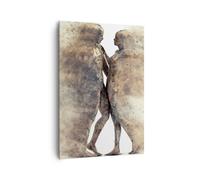 Impression sur Toile 70x100cm Tableaux la poussière la femme l'homme l'amour