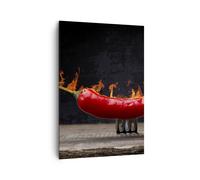 Impression sur Toile 70x100cm Tableaux Piment paprika organique agriculture