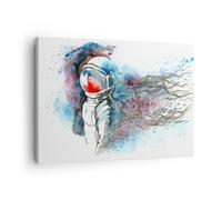 Impression sur Toile 70x50cm Tableaux Astronaute Univers astronomie explorateur