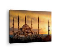 Impression sur Toile 70x50cm Tableaux Coucher de soleil istanbul dinde voyage