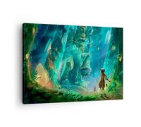 Impression sur Toile 70x50cm Tableaux Image Ancien grotte mystère amusement