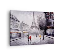 Impression sur Toile 70x50cm Tableaux Image Architecture paris eiffle france