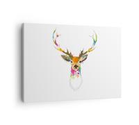 Impression sur Toile 70x50cm Tableaux Image Deer imaginaire graffiti graphique