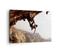 Impression sur Toile 70x50cm Tableaux Image Escalade extrême montagnes Grèce