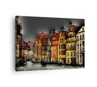 Impression sur Toile 70x50cm Tableaux Image maisons monuments historiques