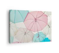 Impression sur Toile 70x50cm Tableaux Image Parapluies Ampoule improvisation