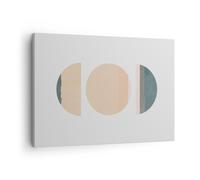 Impression sur Toile 70x50cm Tableaux Image Photo Abstraction Roue Demi-cercle