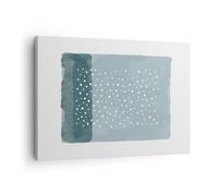 Impression sur Toile 70x50cm Tableaux Image Photo Aquarelle Moderne Bleu